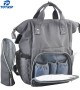 Stylish Wider Open mommy nappy diaper tote backpack bag with insulated organizer Pouch QPMB-019
