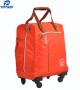 Elite Orange Carry-on weekend tourist 4-wheeled Spinner Duffle Trolley Bag QPDB-218