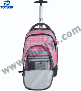 Colorful travel rolling laptop backpack
