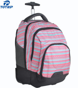 Supper capacity Wheeled Girls business carry on Luggage rolling backpack
