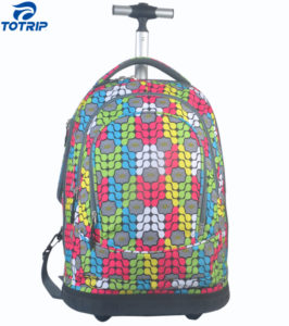 Girl Fashion Rolling Laptop Trolley Backpack BBAG-315