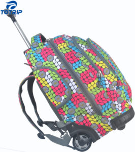 Girl Fashion Rolling Laptop Trolley Backpack BBAG-315A