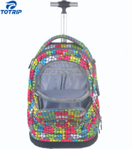 Girl Fashion Rolling Laptop Trolley Backpack BBAG-315B