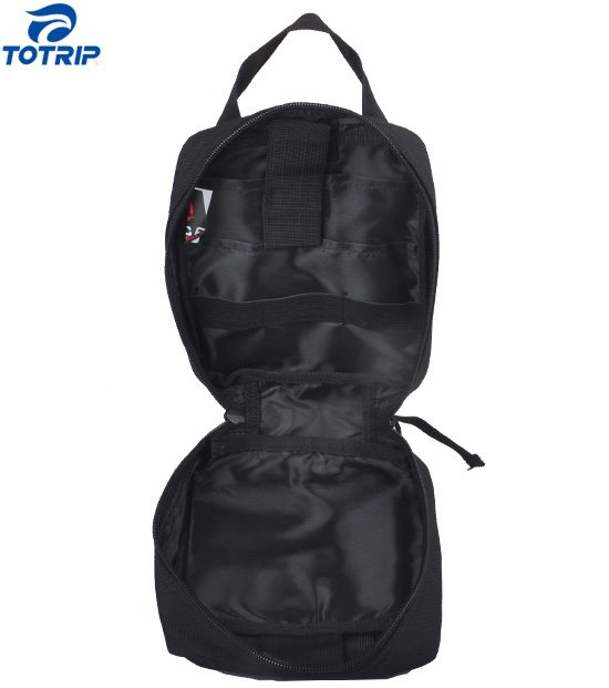 Tactical MOLLE EMT IFAK Pouch - Rip-Away Trauma First Aid Bag, Water-Resistant Nylon, 9.8x5.9x4.3in, For Military, Outdoor, Emergency (Black)