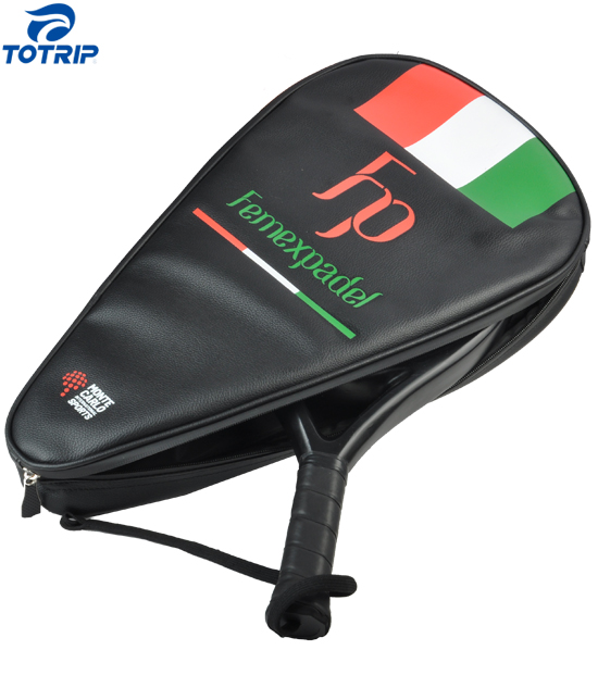 Paddle Racket Cover Luxury Pu Leather Single Padel Racket Cover with Insulated